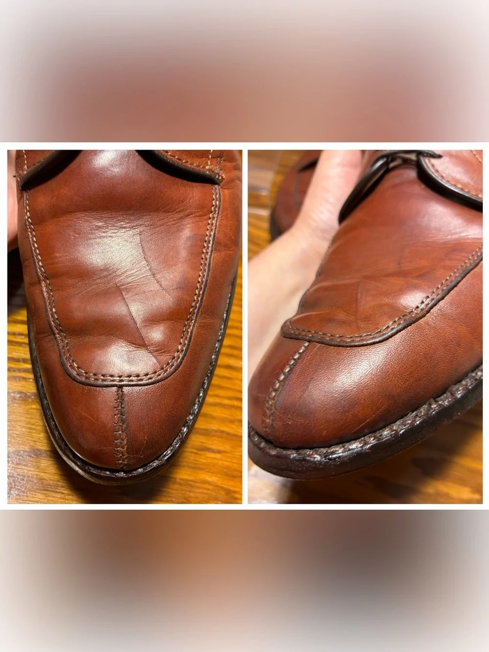Allen Edmonds Delray USA Made Split Toe Derby Shoes Brown Men’s 10.5